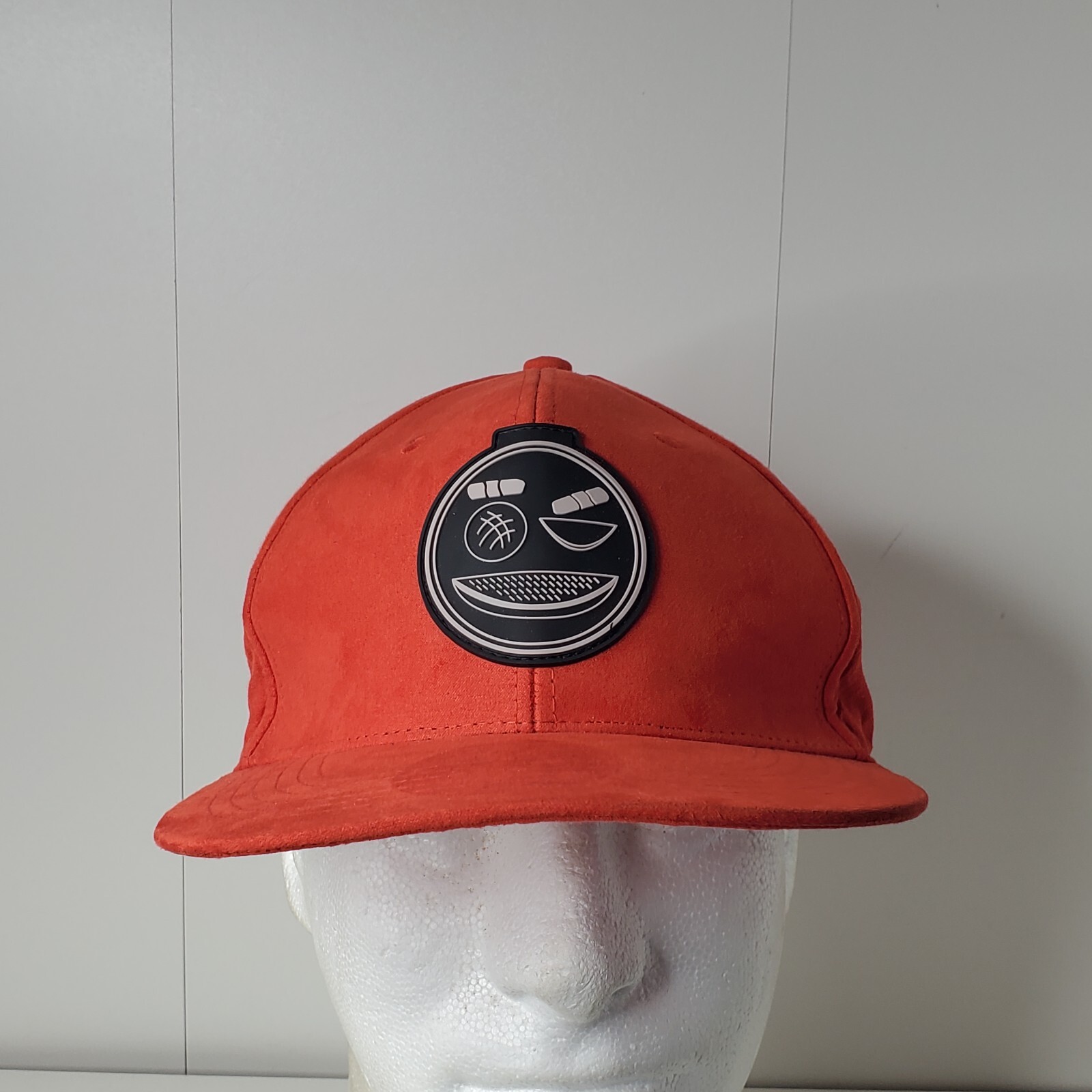 Smiley Rubber Patch Strapback Hat Baseball Cap Ba… - image 2