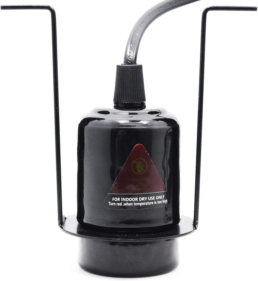 Reptile Ceramic Heat Lamp Holder Pet Heater Bracket (No Bulb Included