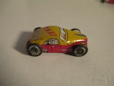 TIN-LITHO Tiny MINIATURE VEHICLE 1 1/2 YELLOW TAXI CAB MADE IN JAPAN Metal