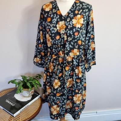 Gudrun Sjoden Small Dress Tunic 3/4 Sleeves Floral