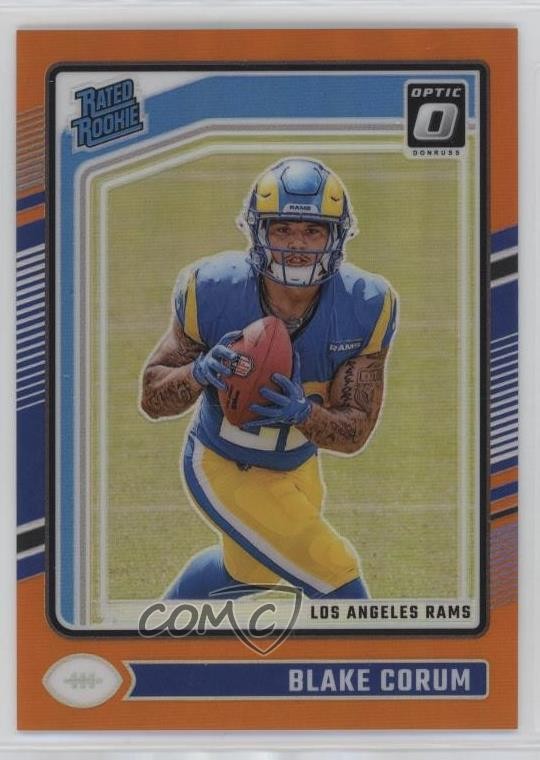 2024 Panini Donruss Optic Rated Rookie Orange Prizm 59/249 Blake Corum #208 0nr3