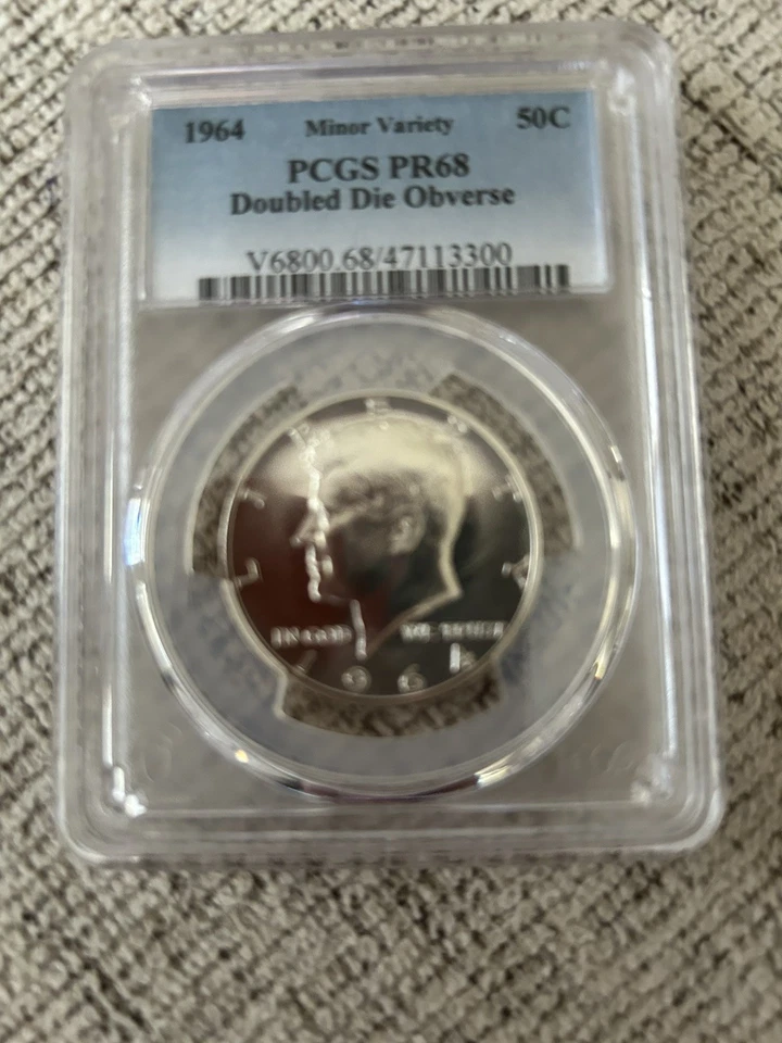 PCGS PR68 Double Die Obverse Kennedy  1964 Minor Variety - Image 4 of 4