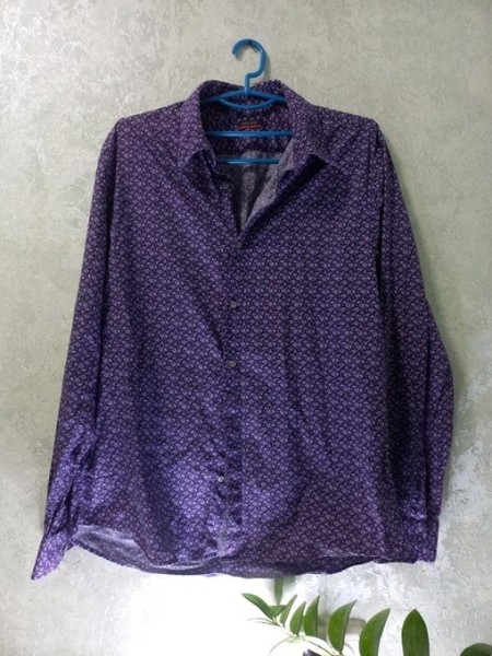 Men Pierre Cardin Shirt Multicolor Denim 40 / L