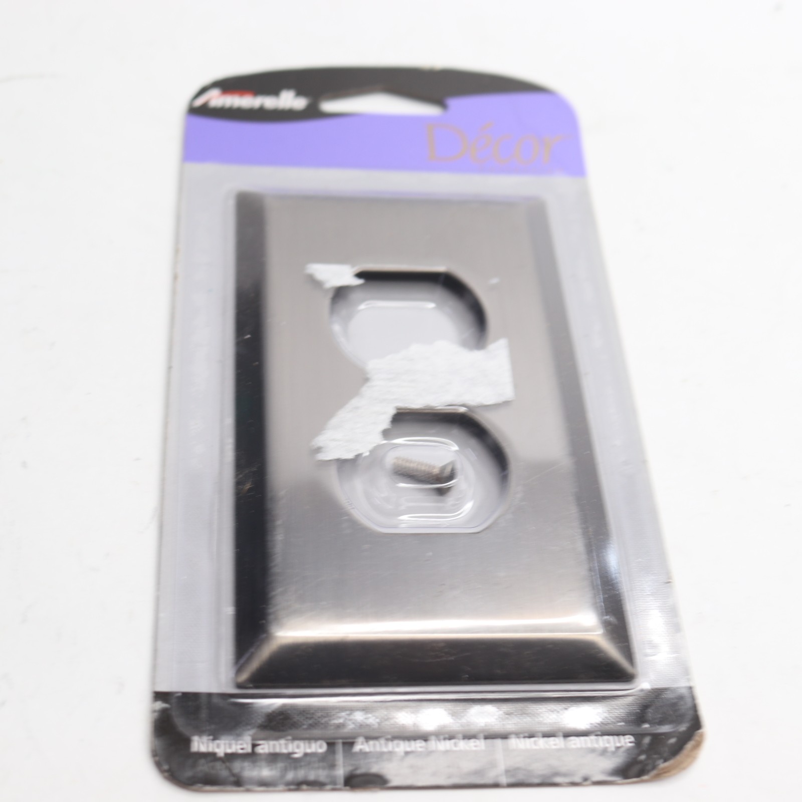 1 Gang Duplex Antique Nickel 163dan