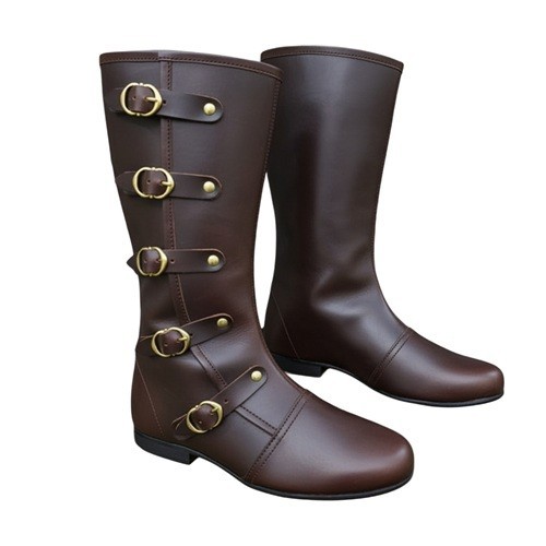 Medieval Leather Boots: Ren Faire Viking Pirate Costume for Halloween Events
