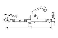 Bosch Bremsschlauch 1 987 481 299 FüR Hyundai 10,2Mm Terracan HP Crdi 4WD