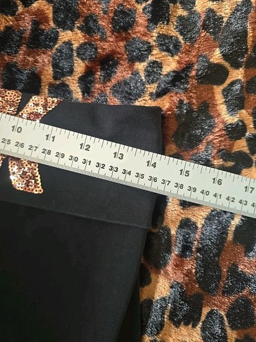 VICTORIA SECRET PINK Gold Bling Sequin Logo Black Cotton Leggings Women's sz M - Picture 6 of 10