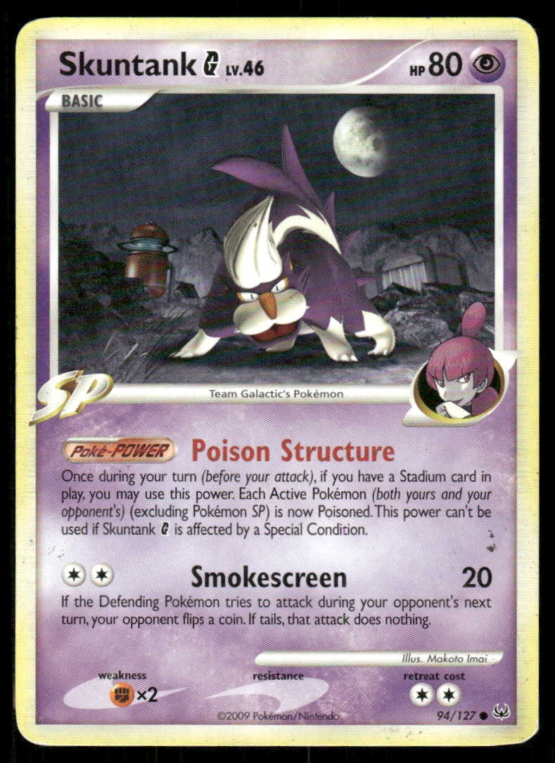 Pokemon Skuntank G Platinum 94/127 C LP