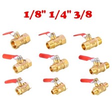 1/8" 1/4" 3/8" Messing Kugelhahn Wasserhahn Absperrhahn Schlauchtülle Ventil