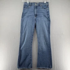 Mother Jeans Hustler Ankle Fray Womens 28 Stretch Blue Denim