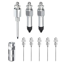 Professional Grease Needle Nozzle Kit with Rubber Adapter Fitting Tool 9Pcs New