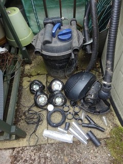 OASE FILTOCLEAR FILTER AND PUMP POND LIGHTS AND MISC ITEMS