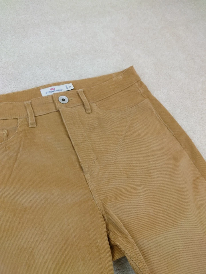 Pantalones de trigo Vineyard Vines Micro Cord elásticos para mujer talla 28 entrepierna 27" Foto 4 de 4