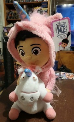Despicable Me Minion Mayhem Agnes With Unicorn Plush Universal Studios NEW W/TAG