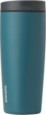 Owala SmoothSip Slider Insulated Stainless Steel Coffee Tumbler, Reusable Iced C