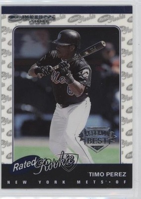 2001 Donruss Rated Rookie Baseball's Best Silver Timo Perez #187 sb7