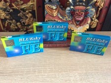K7 AUDIO VIERGE - Lot 3 cassettes vierges - Blue Sky 90min - NEUF EMBALLÉ