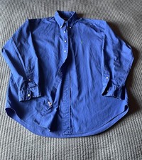 Ralph Lauren Shirt Men's XL Blue Button Down Long Sleeve Classic Fit