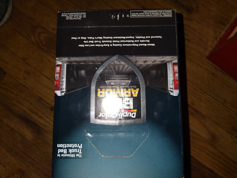 Kit de revestimiento de cama de camión hágalo usted mismo armadura de cama de doble color revestimiento de poliuretano negro satinado Foto 4 de 4