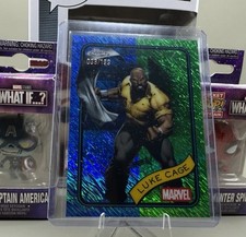 2025 Marvel Topps Chrome LUKE CAGE Blue / Green Shimmer Refractor /199 #111