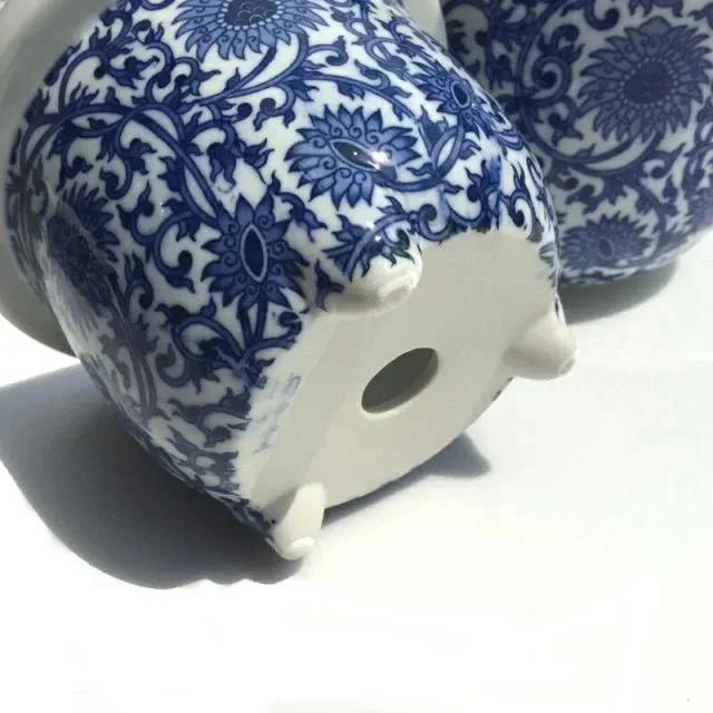 Japanese Traditional Seto Sometsuke Ceramic Plant Pot Marukusa Pattern brand new - Image 2 of 4