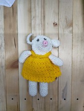 Yellow Dress Crochet Opossum Handmade