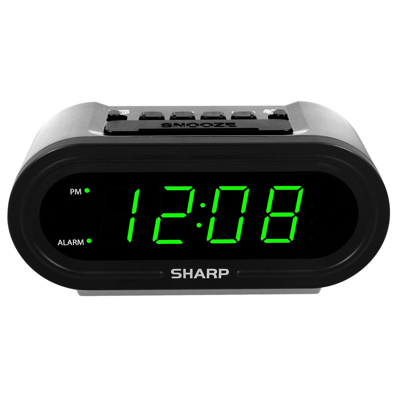 Digital Alarm with AccuSet - Automatic Smart Clock, Never Needs Setting - Gre...