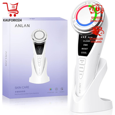 Gesichtsmassagegerät 5in1 LED Lichttherapie Vibration EMS Anti-Aging