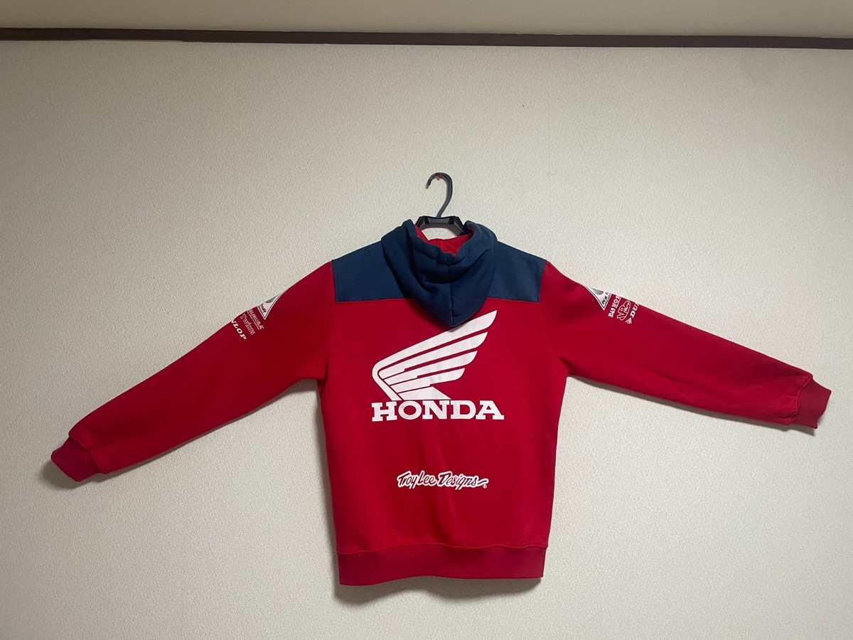 Honda HRC Racing Hoodie Troy Lee Designs Red Full Zip Jacket Mens