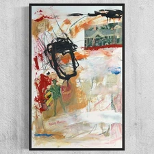 Original Mixed Media Abstract Modern Art Painting 24x36 “El Campeón" Signed