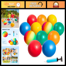 Bouncy Playground Kickballs 8.5" - 6 or 12 Pack Dodgeballs for Kids Adults, Ou