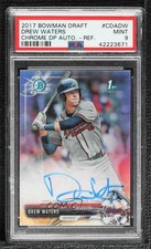 2017 Bowman Draft Chrome Pick Refractor 205/499 Drew Waters PSA 9 MINT Auto 0a2