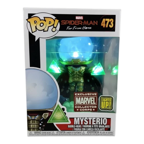 Funko Pop Marvel Mysterio #473 Lights Up Exclusive Spider-Man Boxed