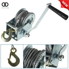 Crank Winch 800lbs Capacity Heavy Duty Hand Winch Crank Cable Gear Winch