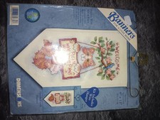Dimensions Cross Stitch Kit Banner “Please Wipe Your Paws” 8" X 13” 1999