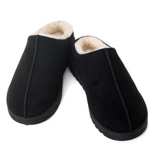 LADIES WOMENS WARM FAUX FUR SNUGG SLIP ON IN OUT DOOR SLIPPERS MULES SIZE