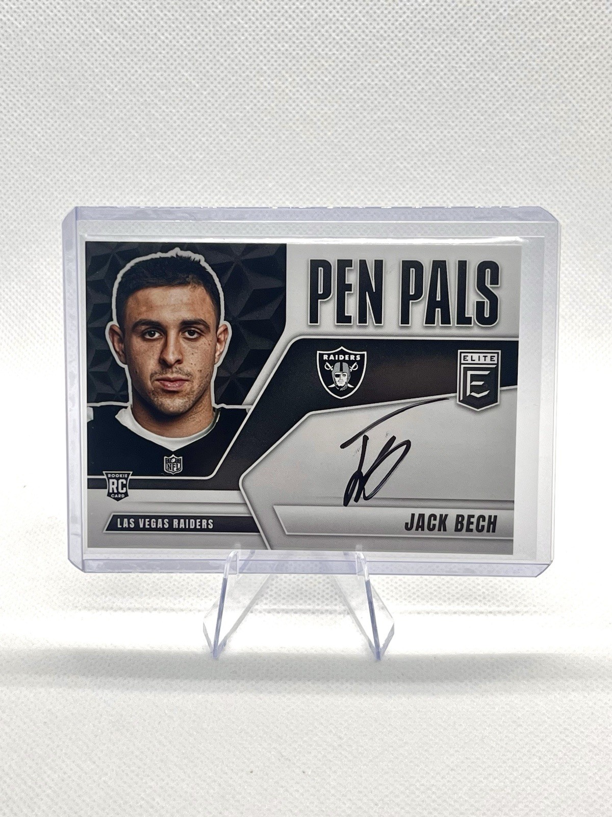2025 Donruss Elite Football #PP-JBE JACK BECH RC Auto ON CARD Pen Pals RAIDERS