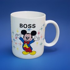 Tazza caffè Disney World 1988 Epcot Castle Topolino Boss 12 oz ottime condizioni