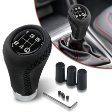 Universal 5 Speed Manual Car Gear Shift Knob Stick Shifter Lever Stitches Black