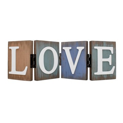 Wooden Love Sign Words Decor Rustic Cutout Letter Sign Table Top Standing Wood S