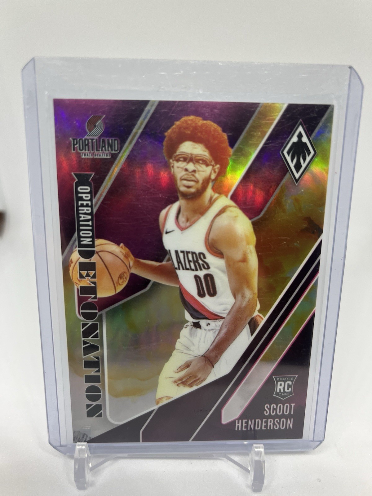 2023-24 Panini Phoenix - Operation Detonation Scoot Henderson #9 Pink /99 (RC)