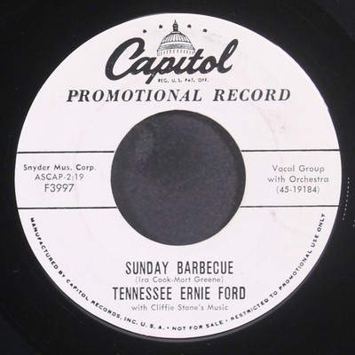 TENNESSEE ERNIE FORD: love makes the world go 'round / sunday barbecue CAPITOL
