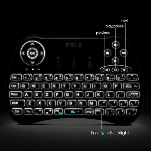 (Backlit Version) H9+ Mini Keyboard,2.4GHz Wireless Mini Handheld Smart TV Re... - Picture 2 of 7