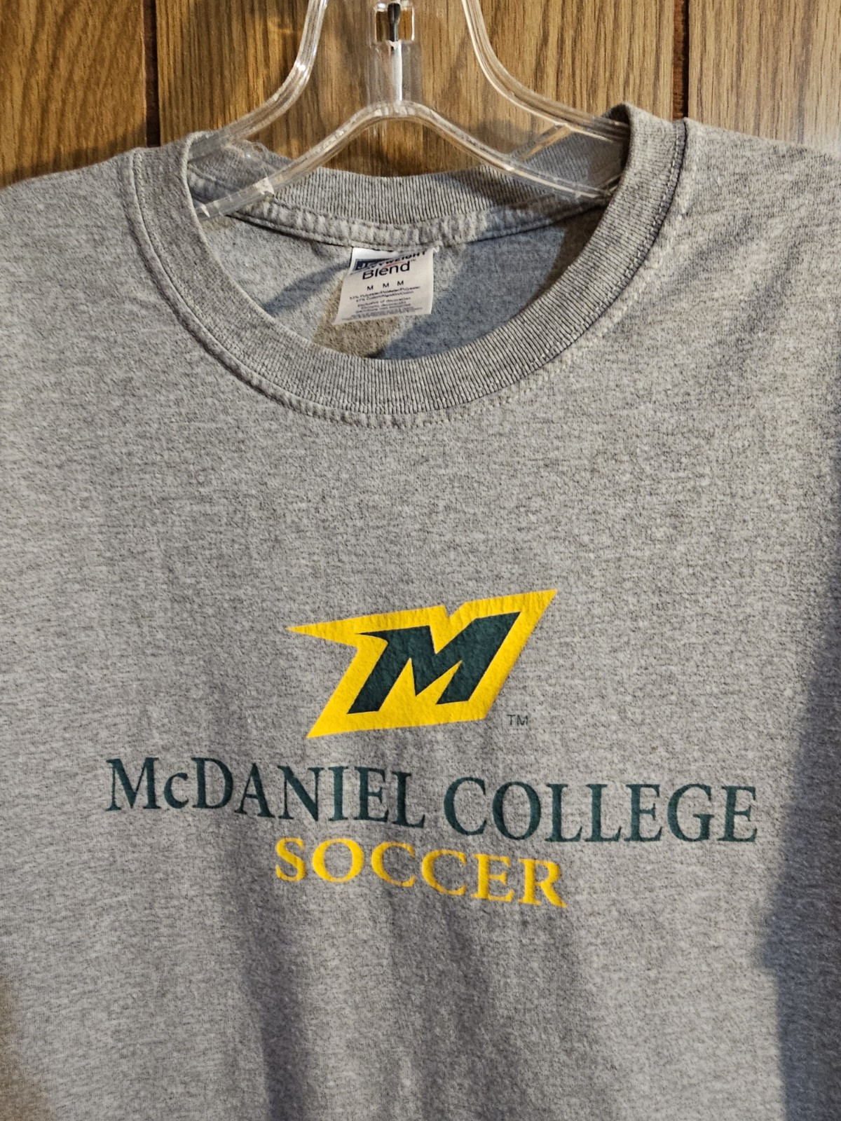 McDaniel College Older Style Medium Mens Gray Graphic Logo Tshirt NCAA