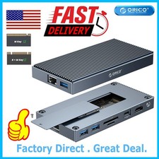 ORICO 9 in 1 USB C Docking Station  M.2 NVMe SSD Enclosure PD100W 4K HDMI TF/SD