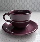 Fiestaware Homer Laughlin Claret cup and saucer 2 piece set