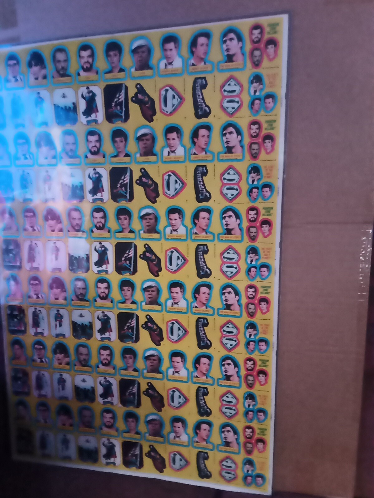 1980-81 Topps Superman 2 Uncut Sheet Of (132) Cards And Stickers
