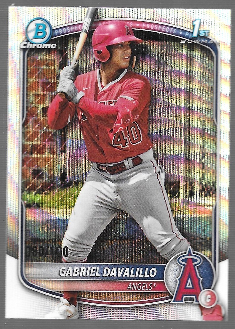 2025 Topps Bowman Chrome Prospect Gabriel Davalillo BCP-178 Wave Refractor /100