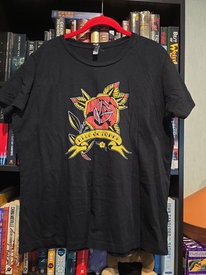 Vintage Style Blue October Band Shirt Red Rose Graphic Tee