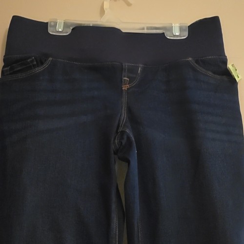 Neu Old Navy Damengröße 0 kurze dunkle Waschung Umstandsjeanshose zum Überziehen - Bild 3 von 7